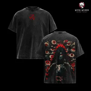 Naruto Anime Madara Uchiha Master Washed T-Shirt, Anime Fan Shirt, Menswear, Unisex, Comfort T-shirt, Vintage Washed Tee, Oversized Streetwear, Graphic Anime Print, Naruto Fashion, Manga Apparel, Casual Wear