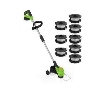 GAOMON 20V Weed Wacker Cordless, 2 x 2.0Ah Batteries & Charger, 12'' Electric Weed Eater String, Grass Trimmer with 8 Replacement Line, Battery Powered String Trimmer for Lawn Yard Patio Garden