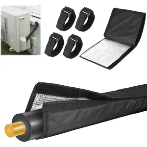 3-Layer HVAC Copper Pipe Insulation Cover, 72'' x 10.2'' AC Pipe Insulation Cover Outdoor, 600D Oxford Flexible Copper Line Insulation Sleeve Wrap for Outside Pipe Central Air Conditioning Mini Splits