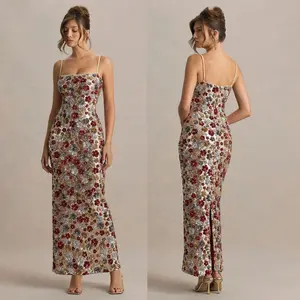 Suspender Sequin Hip Wrap Dress Party Vacation Split Dress