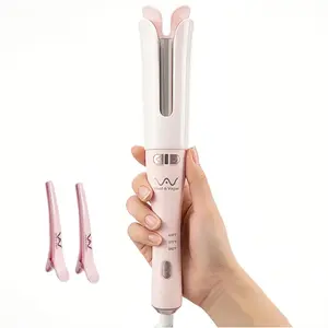 VAV Automatic Curling Iron 1.25” Rotating Hair Curler for Long/Medium Hair,Large Barrel Curling Wand with Dual Voltage,3 Heat Settings,Auto Shut-Off(Beginner Friendly)