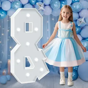 3FT Marquee Letters &, Cool White Light Up Letters, 3 Feet Tall Letter for Engagement Wedding Birthday Decorations, Pre-Cut Foam Cardboard for Balloons Backdrop Anniversary