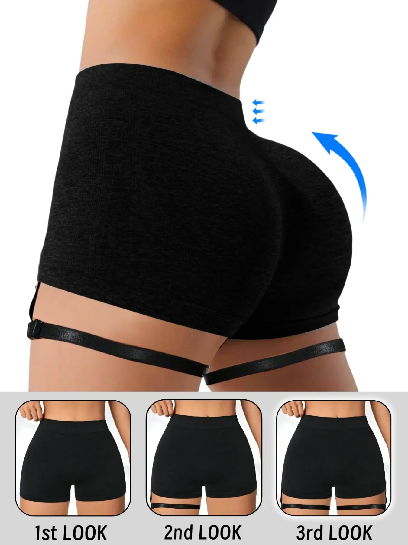 Women's Seamless Elastic Leggings Shorts With Garter, Comfortable Inner Pants & Underwear, Body Shapewear Casual Plain Design, Match with Dresses&Skirt,All Seasons Wear, Body Shapers