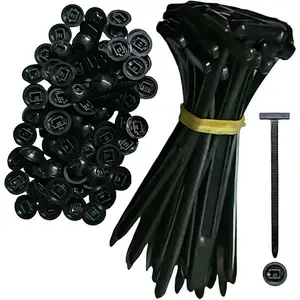 Heavy Duty Reusable Nylon Zip Tie Bundle - 100 Ties + 20 Keys for Strong, Adjustable & Secure Fastening