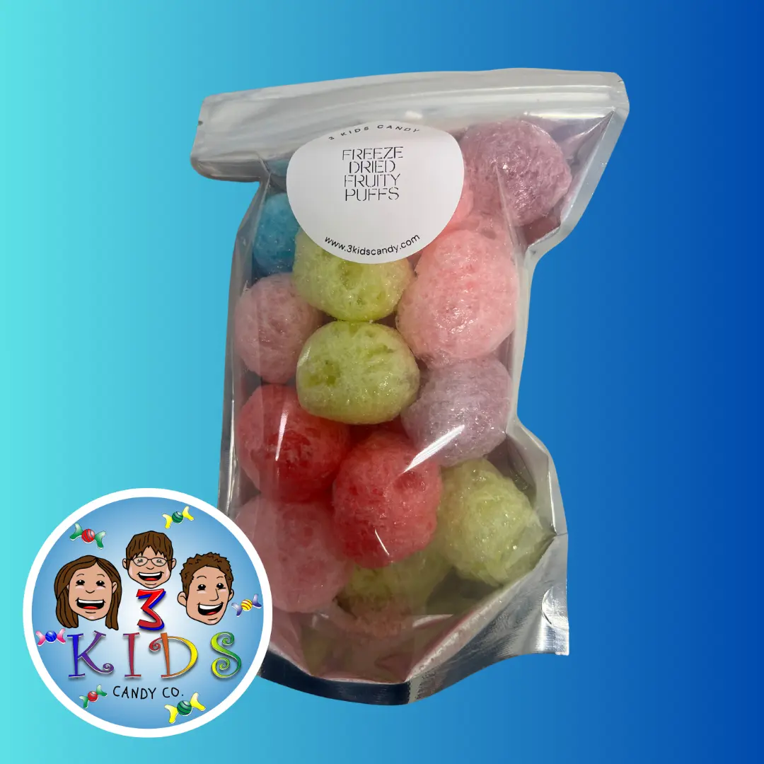 Freeze Dried Fruit Puffs Candy Snack Sugar Sweet Bonbon Freeze Dried Fruit Puffs Candy Snack Sugar Sweet Bonbon