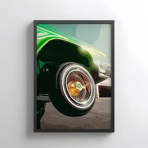 Vintage Lowrider Street Art V3- Classic Car Wall Print