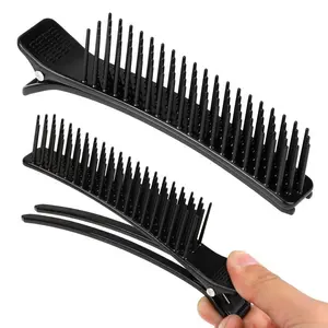 Hair Sectioning and  Clips - 2 count Professional  Clips for Coloring, Styling, Salon Tools, Hairstylist -Haves, and Barber Supplies (Black)