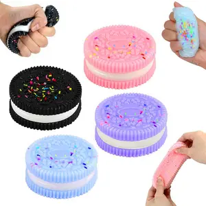 Taba Fidget Squishy Toys,4 pcs Cookie Squishies,Ultra-Soft Stress Relief Toys for Kids with Autism,Squeeze Sensory Toys with Cute Design,Anxiety Relief Party Favors for Boys&Girls,