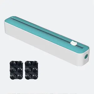 2 in 1 Food Film Dispenser Wrap Dispenser with Cutter Storage Box Aluminum Foil Stretch Film Cutter Wall Shelf Kitchen Organizer YIYUEQIANLI