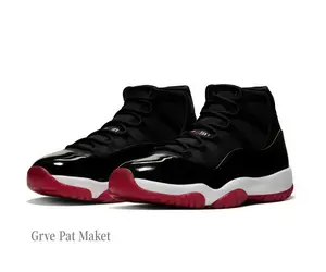 Collectible High-Top Shoes, Black Patent Upper, White Midsole, Red Outsole, Legendary Design