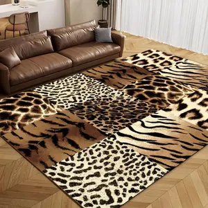 Leopard Print Rug, Animal Print Rug, 1 Count  Non-slip Soft Floor Mat, Decorative Carpet for Home Living Room Bedroom, Home Decor, Room Decor