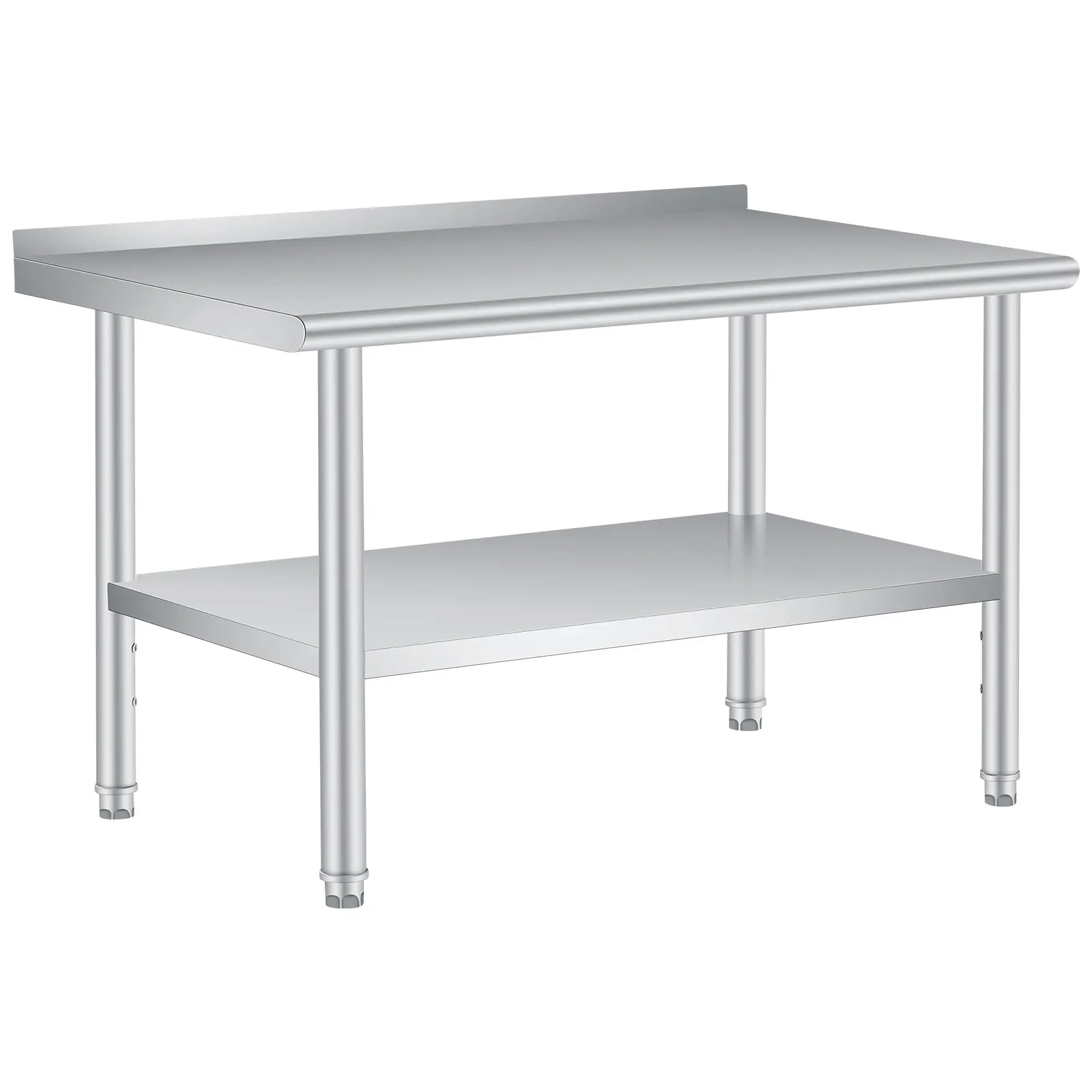 Garvee Upgraded-Stainless Steel Commercial Workbench Table, Heavy Duty, 24x72 Inch Prep Counter, Adjustable Undershelf And Backsplash, Great For Restaurants, Outdoor Kitchens, Garages And Utility Spaces