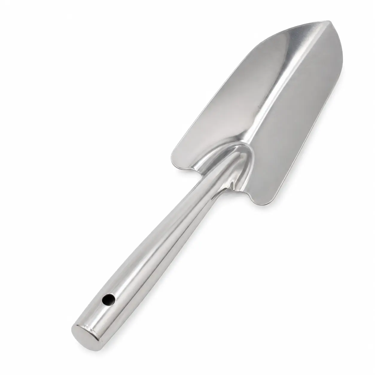Polished Metal Handheld Grip Garden Hand Trowel - Small Shovel for Home Gardeners, Planting Digs, Smooth Scoop & Everyday Tasks, Single Shovel