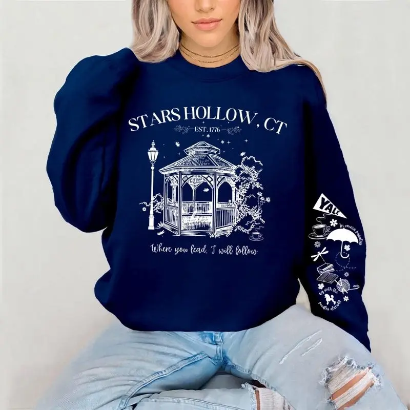 Stars Hallow Court Sweatshirt Gildan Everyday Style Super Soft Unisex Fit Streetwear Graphic Top warm Gift for her Womenswear Casual Printed Long Sleeve funny sarcastic