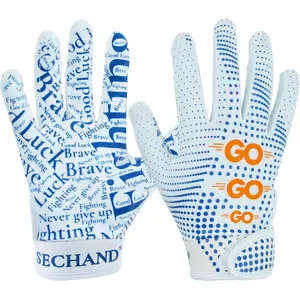 Football Gloves for Youth Kids, Non-Slip Breathable Receiver Gloves for Teens, School Training