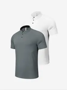 Men's Solid Color Short Sleeve Tee, Quick Drying Breathable Sweat Wicking Sports T-shirt, Athletic Activewear, Casual Sportswear for Golf Running Gym Workout, Clothing