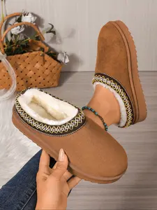 Women's Winter Classic Casual Cotton Slippers, Comfortable Home Walking Shoes, Warm House Slippers, Perfect for Indoor & Outdoor Use