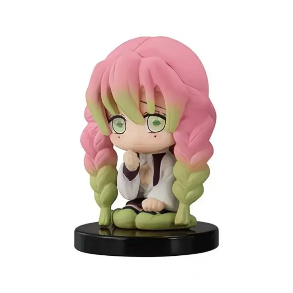 5pcs Q Version Demon Slayer Sitting Ghost Doll Tanjiro Nidouzi Inosuke Zenizu Toy Figural PVC Model Gift
