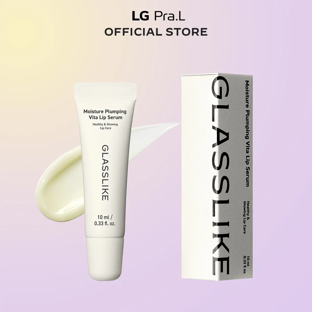 [LG Pra.L] GLASSLIKE Plumping Vita Lip Serum | Instant Lip Plumper with Hyaluronic Acid & Vitamin C, Hydration & Glass Lip Care, Korean Skincare, Lip Wrinkle Care, Moisture Plumping Hypoallergenic Lip Care, Device Pairing Lip Serum