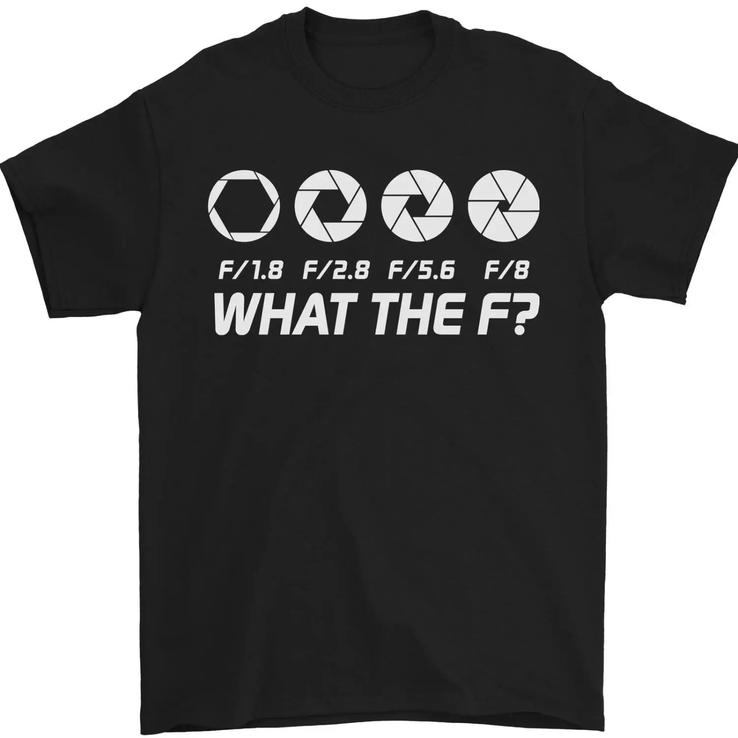 Photography Photographer Camera Aperture F Stop Graphic Cotton T Shirt Mens Unisex Crewneck Casual Vintage Retro Classic Fit Streetwear Tee humorous tshirt men graphic shirts short sleeve humor graphic tee cotton graphic tees trendy t-shirt