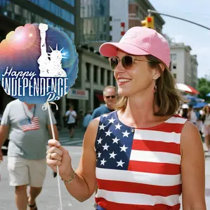 Custom Round Photo Balloon - Personalized 4th of July, Birthday & Event Party Decoration, Print Your Own Image, TikTok Shop Exclusive4th of July Independence Day Custom Balloon