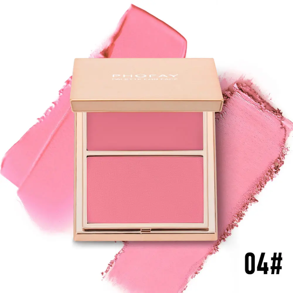 Phofay Blush Palette - Dual Shade Blush for Natural Radiance and Flawless Complexion