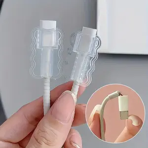 Data Line Protection Case for iPhone Type-C Charger, 5-Piece Phone Cable Protector Set, Charging Line & Charger Protection Cellphone