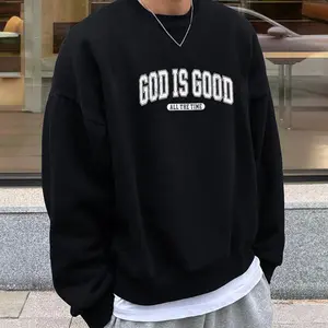 God Is Good All The Time Christian Sweatshirt – Faith Bible Verse Tee, Sweatshirt & Hoodie, Casual Cotton Tees, Crew Neck Graphic T-Shirt Sweatshirts