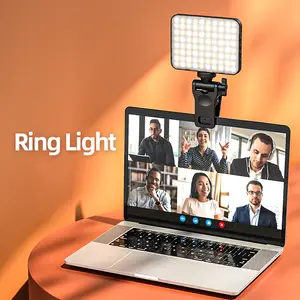 Clip-On LED Selfie Light – 3 Modes 10 Brightness, Rechargeable, CRI90+ for Phone & Laptop