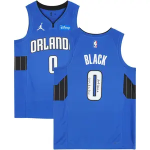 Anthony Black Orlando Magic Autographed Blue Jordan Brand 2021-2022 Statement Swingman Jersey with Patch with "2023 #6 Pick" Inscription - Fanatics Authentic Certified - NBA Memorabilia