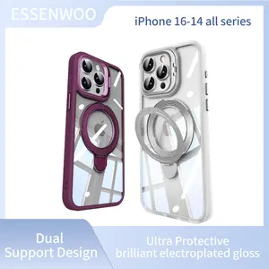 ESSENWOO Cover Smartphone - Dual Stand Shockproof Case, MagSafe Compatible for iPhone 16/15/14/13 Pro Max