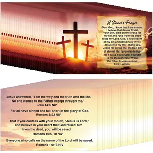 300 count  Tract Salvation Cards Bulk Prayer Gospel Pocket Holy Postcards Christian  Verses Wallet Planner Bookmark for Men Women Witnessing Ministering Tool(English)