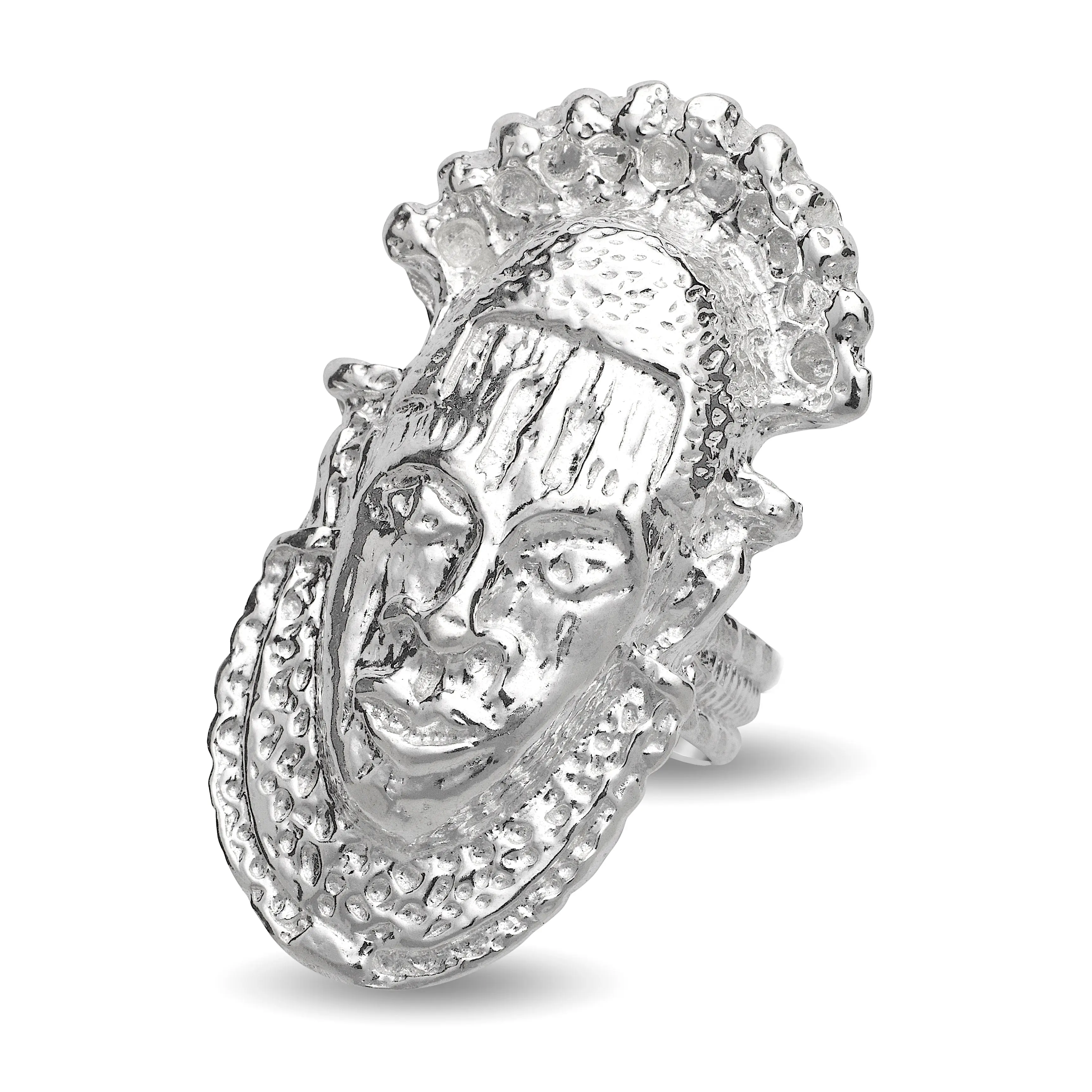 Iyoba Idia Mask .925 Sterling Silver Ring, Handmade Jewelry, African Art Jewelry, Handcrafted Rings