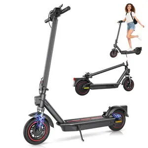 Max Pro Electric Scooter 500W Rear Drive Motor 25MPH Top Speed Dual Hydraulic Suspension 15Ah Large Battery 28 Miles Long Range 5H Fast Charging Foldable Portable Smart APP Control Front and Rear Lights Official Warranty