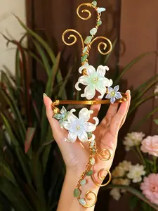 New Creative Design Boho Style Handmade Multi-Layer Flower Bracelet, Trendy Summer Accessory,Elegant Fashionable Arm Bangle