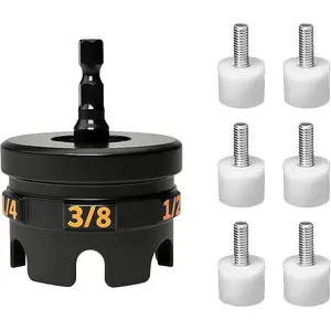 Quick-Release Nut & Bolt Drill Attachment, Impact Drill Zipper Tool, Fits 1/4", 3/8", and 1/2" Threaded Rods, Durable Fastener Accessory