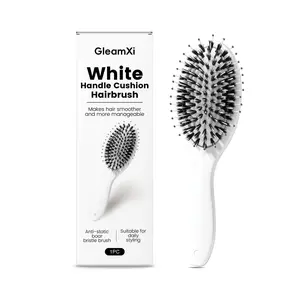 Handle Anti-Slip Hair Comb, Hair Care Comb, Grooming Comb, Nylon Boar Bristle Dual Effect, Massage Scalp, Smooth Hair, Anti-Static, Home & Travel Friendly, Hair Styling Tools