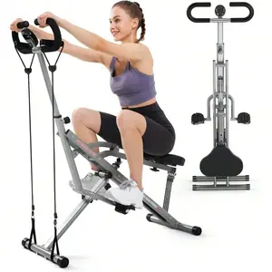 Squat Machine For Home,Rodeo Core Exercise Machine,330lbs Foldable,Adjustable 4 Resistance Bands,Ride & Rowing Machine For Botty Glutes Butt Thighs,Ab Back/Leg Press Hip Thrust