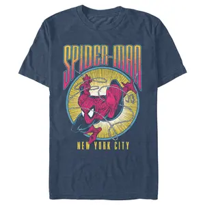 Men's Marvel: Spider-Man New Yor City Retro Hero T-Shirt