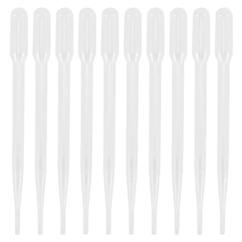 10pcs 3ML Disposable Plastic Eye Dropper Set Transfer Graduated Pipettes