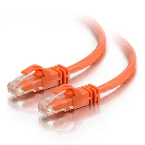 C2G 27895 25ft (7.6m) Cat6 Snagless Unshielded UTP Network Crossover Patch Cable - Orange