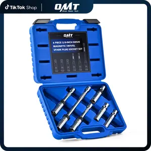 Orion Motor Tech 6pc 3/8" Drive Magnetic Swivel Spark Plug Socket Set, Thin Wall Spark Plug Sockets with 9/16" 5/8" 14mm 16mm Sizes, Cr-V Steel Magnetic Spark Plug Socket Set with 6 Point & 12 Point Hex Combination Wrench Hex Wrenches #TikTokShopStockUp