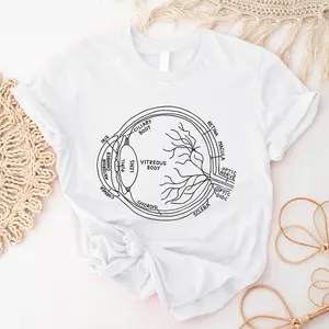 Eye Anatomy Shirt, Eyeball Anatomy Cool T-Shirt, Optometry School Shirts, Medical Student Gift Tee, Ophthalmology Appreciation Short Sleeve.