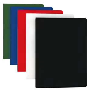 Flexible Poly Binder - O-ring Organizer, 2-pockets, 0.5-inch, Assorted Colors