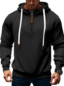 2026 Cross-Border Winter Unisex Fleece Hooded Sweatshirt, Couples' Loose Fit Zipper Drawstring Casual Top, Fall & Winter Fashion
