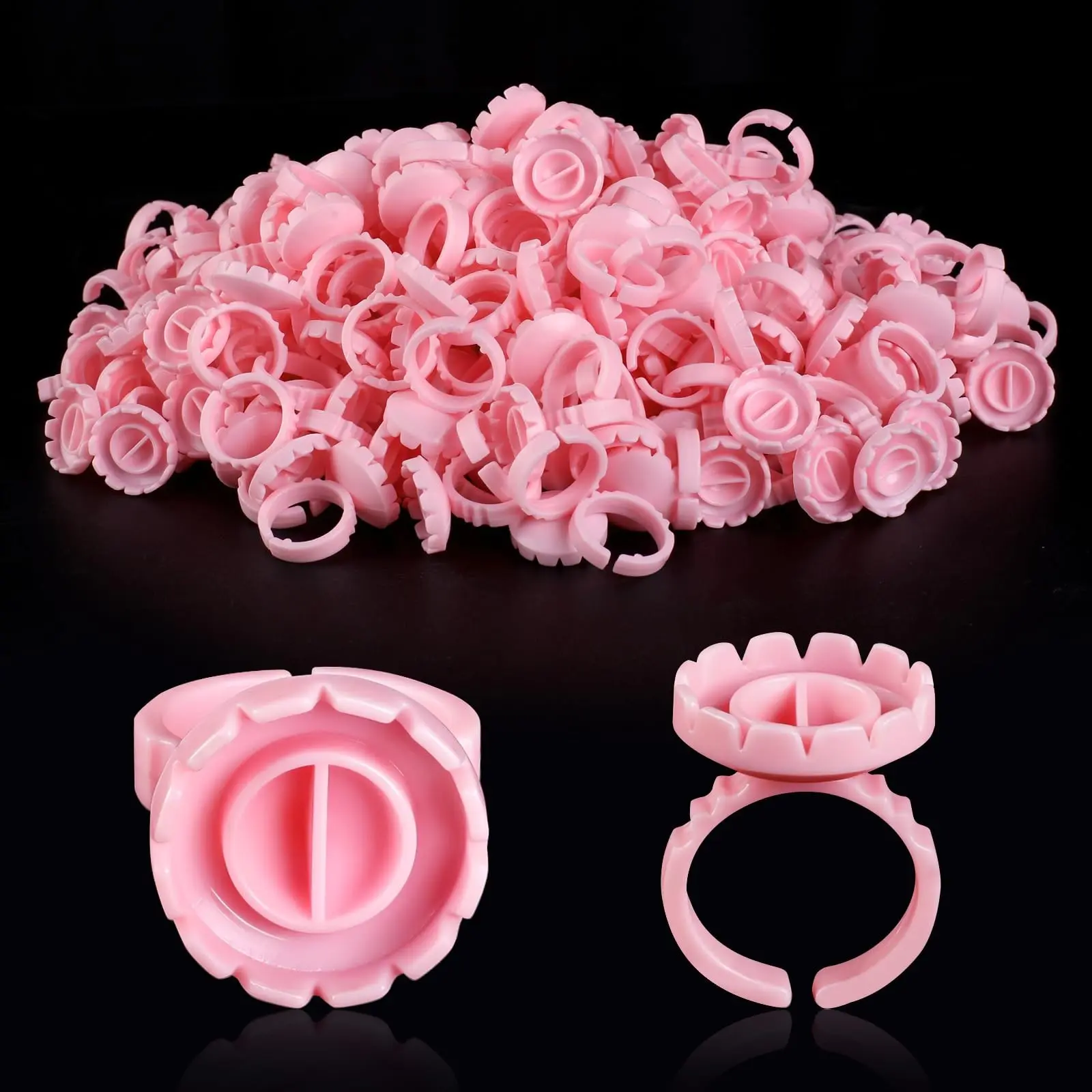 Lash Glue Ring, 100pcs/set Lash Extension Tool, Eyelash Extension, Easy to Use, Lash Makeup Tool, Diy Lash Tools for Women & Girls