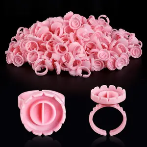 Lash Glue Ring, 100pcs/set Lash Extension Tool, Eyelash Extension, Easy to Use, Lash Makeup Tool for Women & Girls