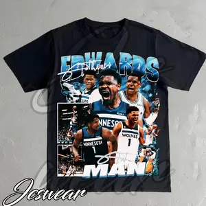 Anthony Edwards Shirt Classic Vintage Bootleg Player T Shirt Minnesota Antman Vintage Graphic Unisex T Shirt Crewneck Shortsleeve