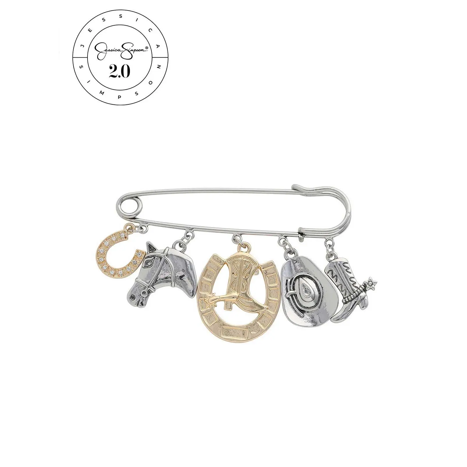 Jessica Simpson 2.0 Western Charm Pin Brooch