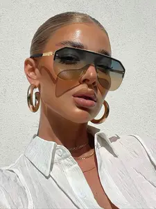 Women's Elegant Metal Frame Sunglasses, UV Protection, Lightweight & Durable, Perfect for Vacation, Casual Wear, Holiday Gift